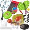 Sportovní set badminton basketbal volejbal tenis frisbee 5v1 2