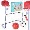 Fotbalová branka s basketbalovou deskou 2v1 2 míče pumpička