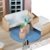 Domek dla lalek w walizce akcesoria drewniane mebelki 177537
