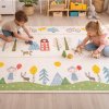 Vzdělávací pěnová podložka oboustranná 150x200 cm stromy medvídci 11