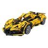 Stavebnice Sportovní auto Žluté 422 dílků 2