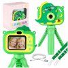 Dětský digitální fotoaparát se stativem zelený dinosaurus 8 GB