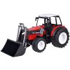 Velké červené autíčko Traktor Buldozer 2v1 s pohyblivým ramenem a lžící