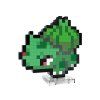 Stavebnice Mattel MEGA Pokémon Bulbasaur Pixel Art Retro 15 cm 374 dílků