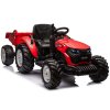 Elektrický traktor HC-306 24 V s přívěsem Červený