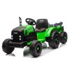 Elektrický traktor CH9959B s přívěsem 24 V světle zelený 2
