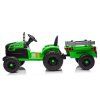 Elektrický traktor CH9959B s přívěsem 24 V světle zelený
