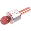 Bezdrátový karaoke mikrofon Bluetooth reproduktor růžový 2