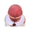 Bezdrátový karaoke mikrofon Bluetooth reproduktor růžový 5