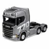Dálkově ovládaný RC model tahače Scania Huina 1501 1:18 šedostříbrný