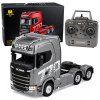 Dálkově ovládaný RC model tahače Scania Huina 1501 1:18 šedostříbrný