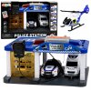 Hrací set Policejní stanice garáž policejní auta helikoptéra světla zvuky