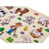 Dřevěné puzzle Farma s úchyty 10 dílků 7