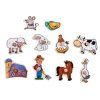 Dřevěné puzzle Farma s úchyty 10 dílků