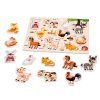 Dřevěné puzzle Farma 10 dílků s anglickými slovíčky 2