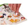 Dřevěné puzzle Farma 10 dílků s anglickými slovíčky