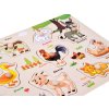 Dřevěné puzzle Farma 10 dílků s anglickými slovíčky 6