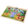 Dřevěné puzzle Divoká zvířata 40 dílků