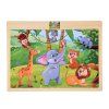 Dřevěné puzzle Divoká zvířata 40 dílků