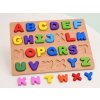 Puzzle Vzdělávací Abeceda Písmenka dřevěné 26 dílků