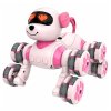 Robotický pes dálkově ovládaný 8 kol akrobacie 360° růžový 2