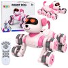 Robotický pes dálkově ovládaný 8 kol akrobacie 360° růžový