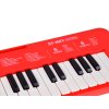 Dětský elektronický keyboard 37 kláves s mikrofonem červený 7