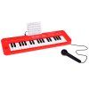 Dětský elektronický keyboard 37 kláves s mikrofonem červený 9