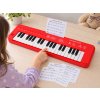 Dětský elektronický keyboard 37 kláves s mikrofonem červený 10
