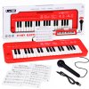 Dětský elektronický keyboard 37 kláves s mikrofonem červený