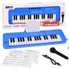 Dětský elektronický keyboard 37 kláves s mikrofonem modrý