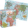 Puzzle CzuCzu Objevitelé Mapa světa 300 dílků + vzdělávací plakát