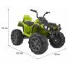Elektrická čtyřkolka BDM, 2.4GHz, EVA kola zelená 1