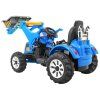 Elektrický traktor - s radlicí modrý 5