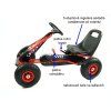 Šlapací motokára GM115 červená 2