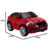 Elektrické autíčko BMW X6 M, 2 místné lakované červené 3