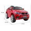 Elektrické autíčko BMW X6M lakované červené 2