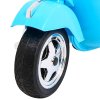 Dětská elektrická motorka Vespa modrá 13