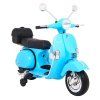 Dětská elektrická motorka Vespa modrá 9