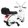 Dětská elektrická motorka Vespa bílá 9
