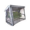 Stříška s moskytiérou pro zahradní houpačku 228 x 126 cm Rimini / Venezia PATIO světle šedá 2