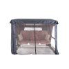 Stříška s moskytiérou pro zahradní houpačku 228 x 126 cm Rimini / Venezia PATIO světle šedá 3