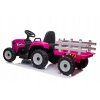 Elektrický traktor s přívěsem, 2.4GHz růžový 5