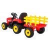 Elektrický traktor s přívěsem, 4.4GHz červený 4