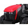 Elektrický farmářský traktor s přívěsem červený 13