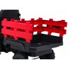 Elektrický farmářský traktor s přívěsem červený 14