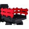 Elektrický farmářský traktor s přívěsem červený 15