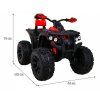 Dětská elektrická čtyřkolka ATV Power 4x4 červená 3