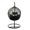 Zahradní houpací závěsné křeslo Zanzibar BLACK 3