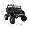 Elektrické autíčko Mercedes Unimog S, 4x4, 12V Černé 3